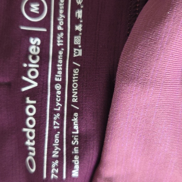 Outdoor Voices Maroon and Mauve Leggings - Picture 4 of 5